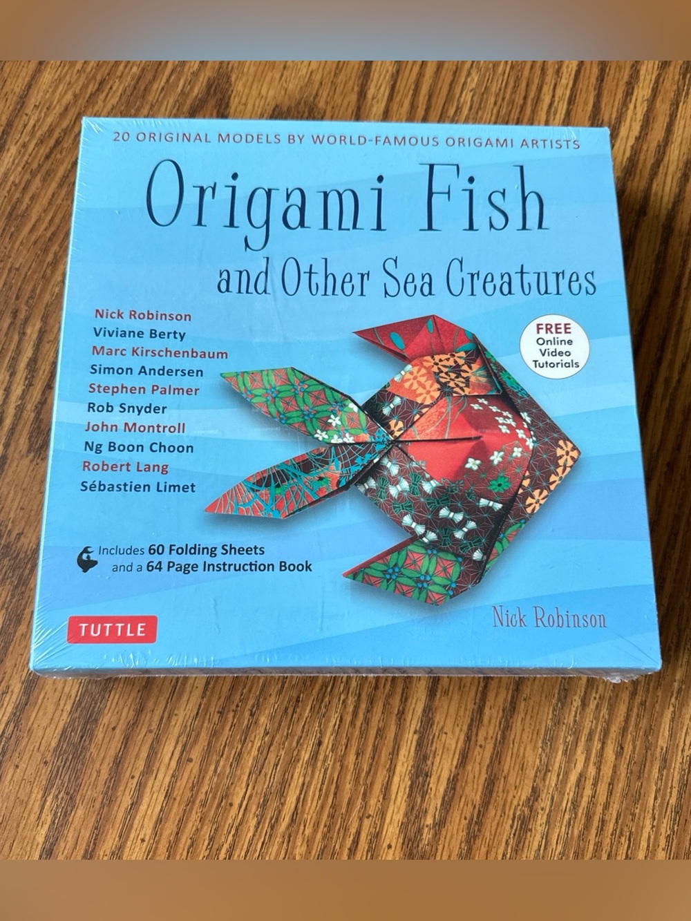 Origami Fish & Other Sea Creatures Kit 20 Original Models 60 Folding Sheets Book